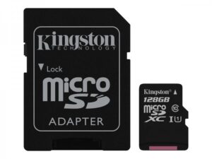 128GB microSD kaart + adapter UHS-I Class U1 / Class 10