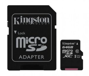 64GB microSD kaart + adapter UHS-I Class U1 / Class 10