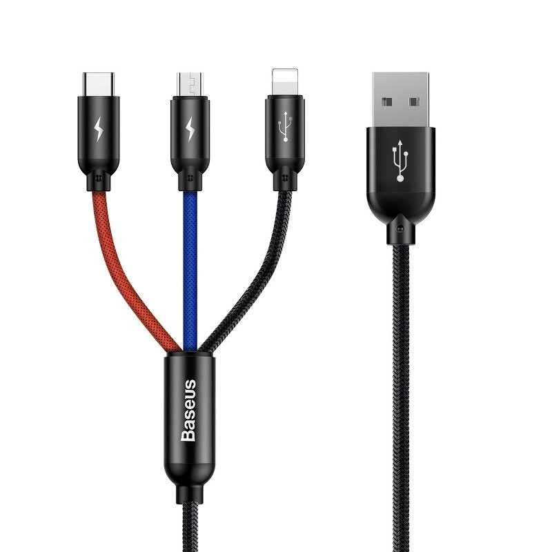 Baseus USB – Type C / Lightning / Micro kaabel
