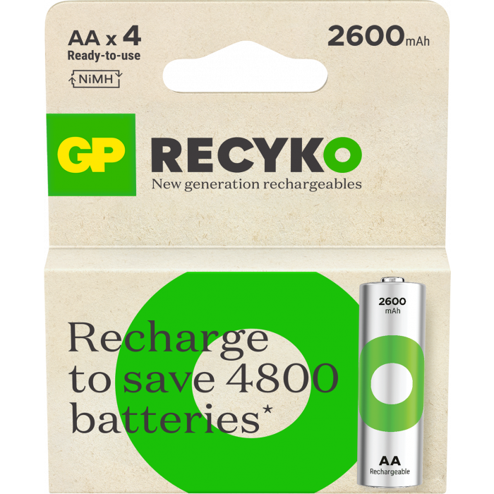 Recyko AA akud 2600mAh