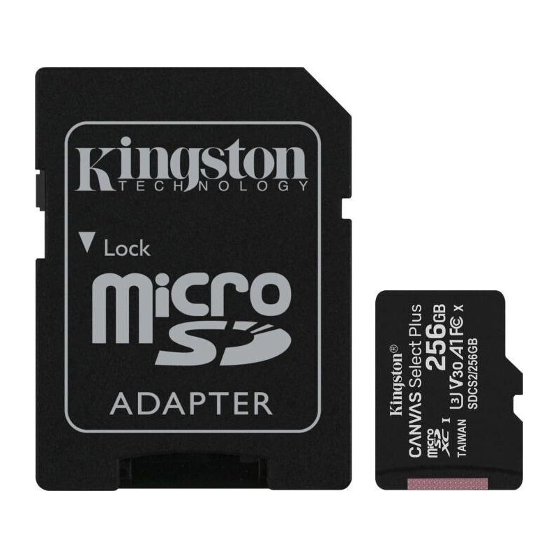 Kingston Canvas Select Plus 256GB microSD mälukaart
