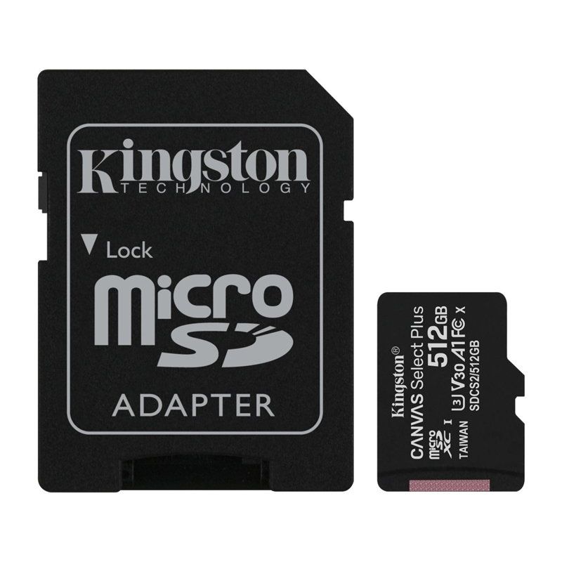 Kingston Canvas Select Plus 512GB microSD mälukaart