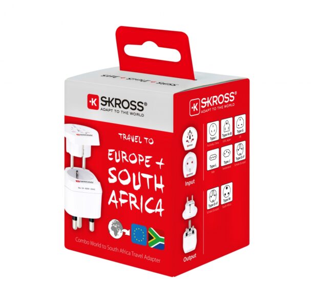 Reisiadapter combo Euroopa+(LAV) Lõuna-Aafrika