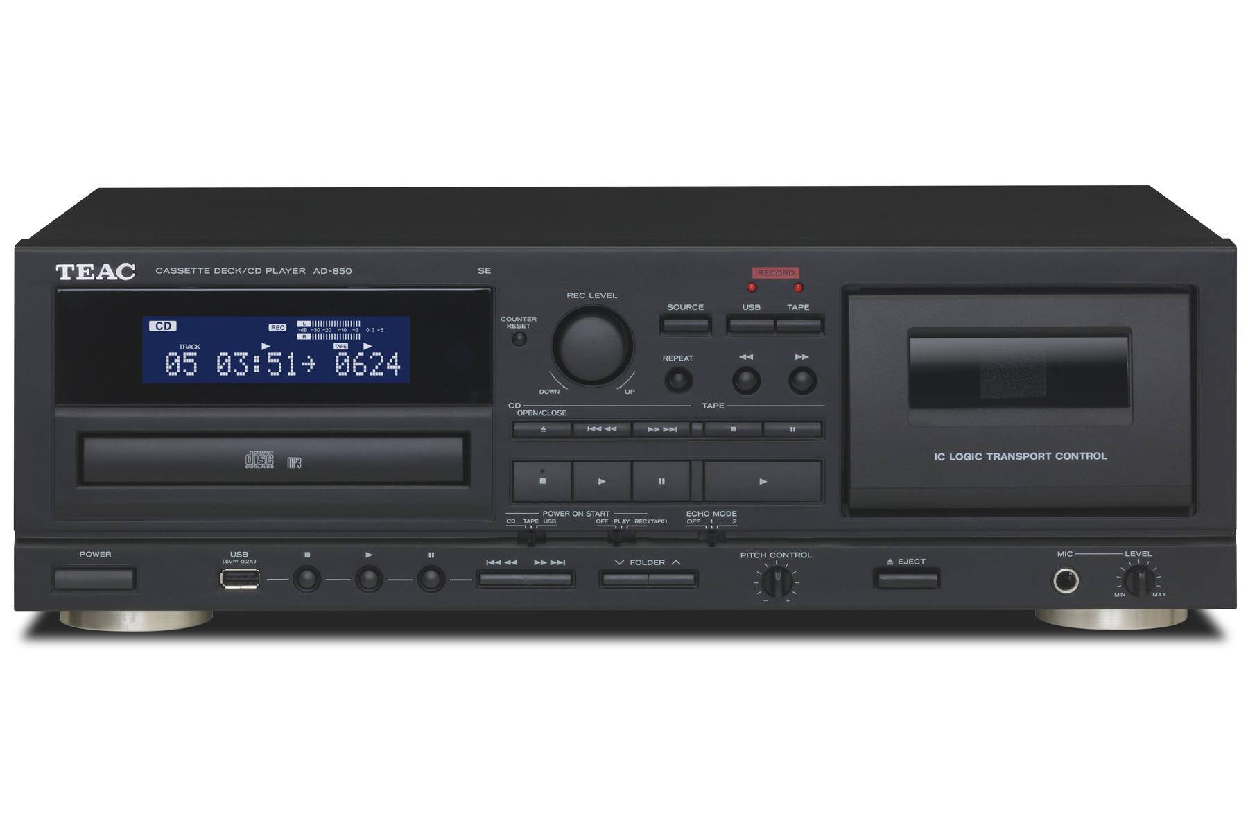 AD-850-SE kasseti/CD mängija