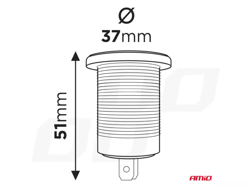 Sigaretisüütaja pesa veekindel 12/24V