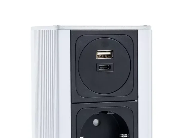 MAINS BLOCK MD05-EU/SP SWITCH USB-A/C pikendus 220V