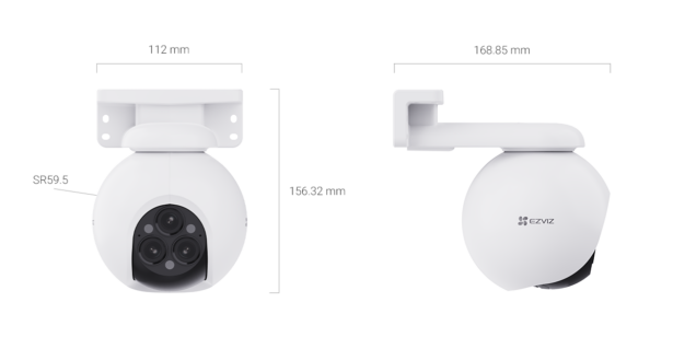 H80F 4MP+4MP+4MP kolme objektiiviga pöördkaamera
