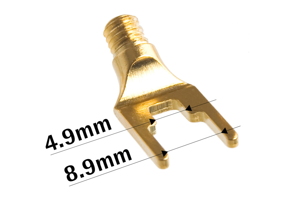 GROUND PHONO CABLE WITH SPADES maanduskaabel