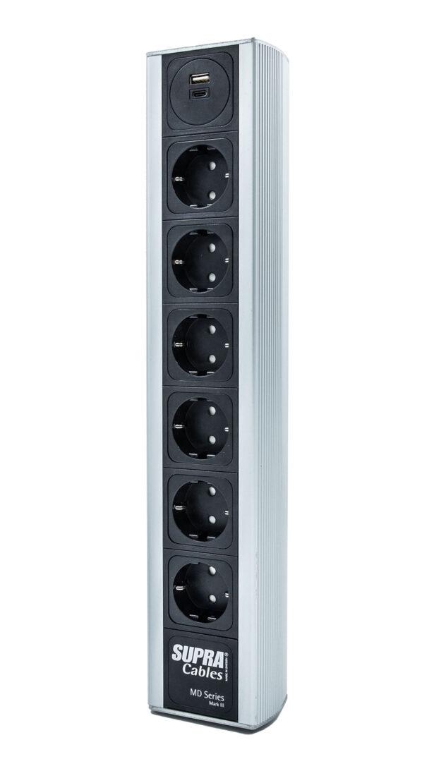 MAINS BLOCK MD06-EU USB-A/C ONOFF pikendus 220V