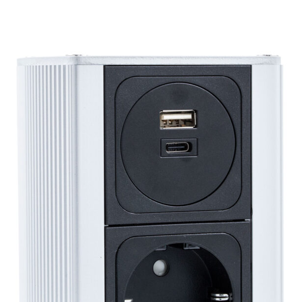 MAINS BLOCK MD06-EU USB-A/C ONOFF pikendus 220V