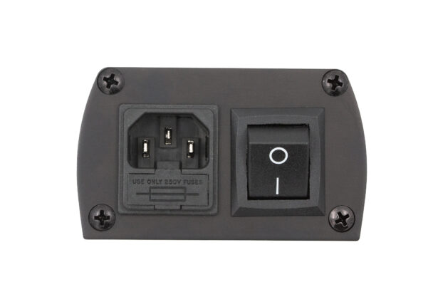 MAINS BLOCK MD06-EU SWITCH SPC BLACK pikendus 220V