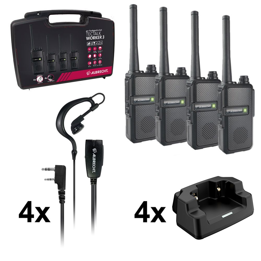 Tectalk Worker 3 PMR446 raadiosaatjate komplekt
