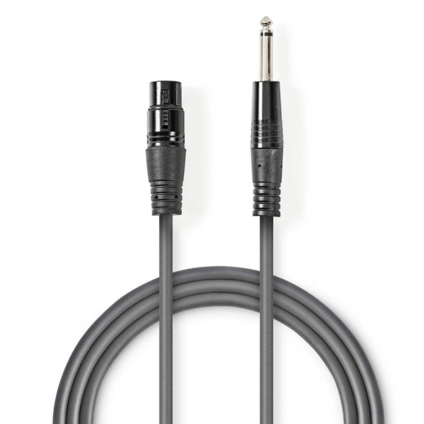 XLR - Jack 6.3mm audiokaabel 3m