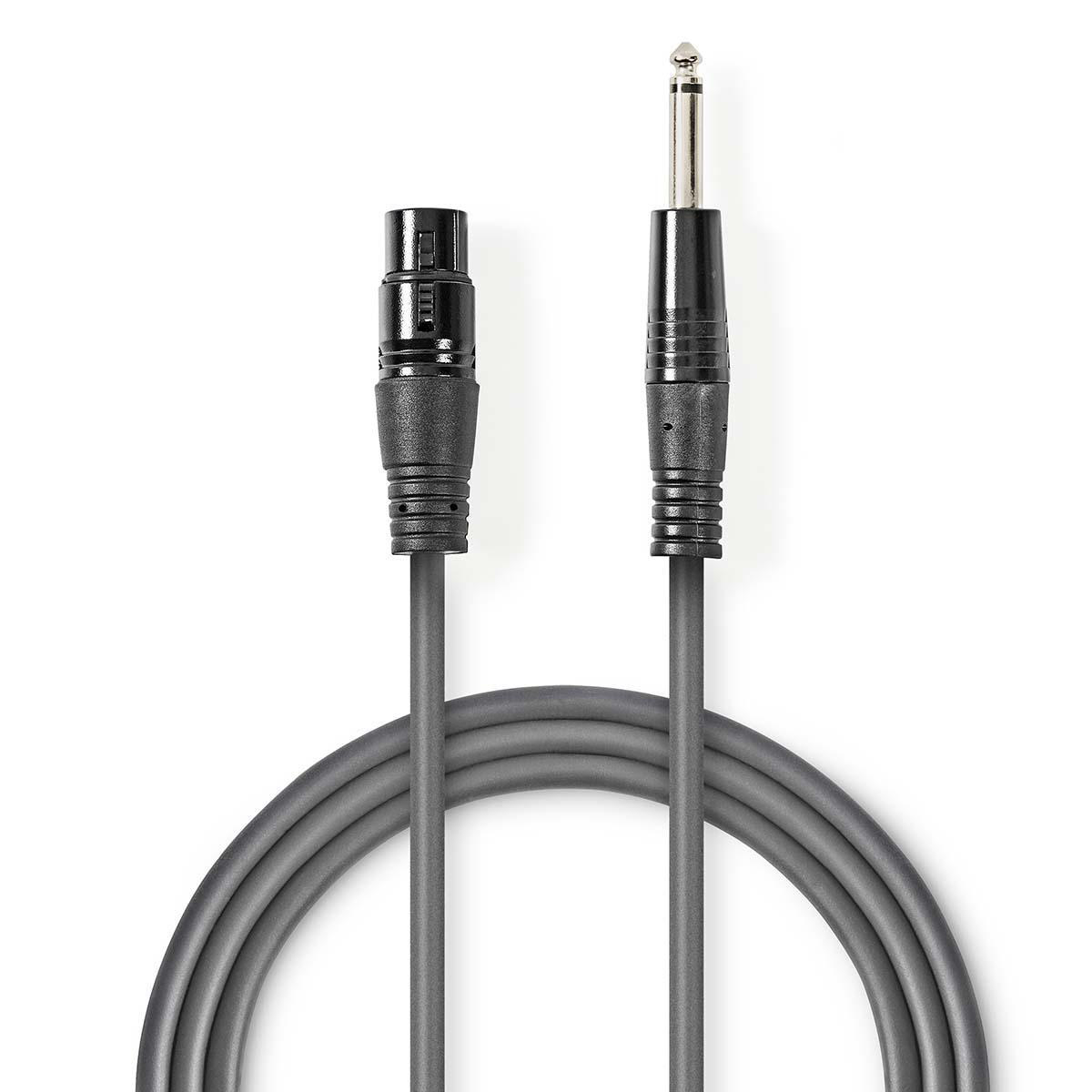 XLR – Jack 6.3mm audiokaabel 3m