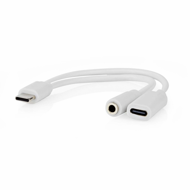 USB-C pistik - USB-C/3.5 Jack pesa adapter