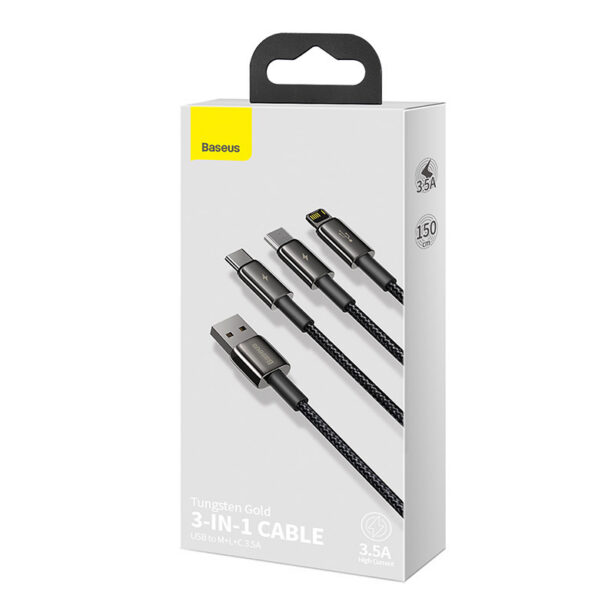 USB A - micro USB / USB-C / Lightning kaabel