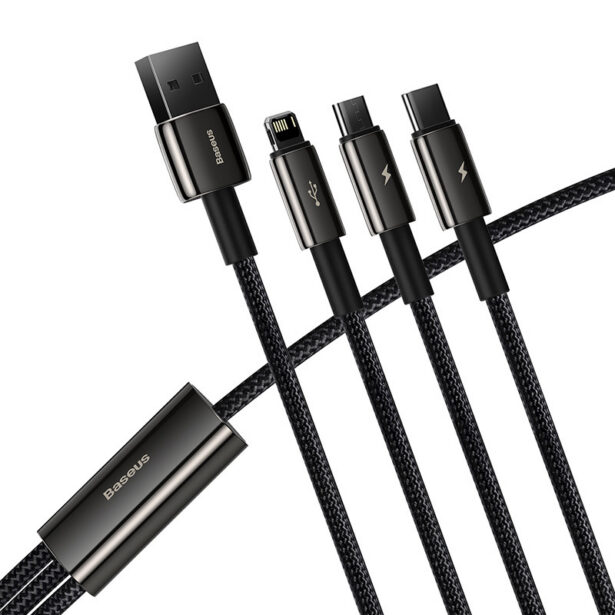 USB A - micro USB / USB-C / Lightning kaabel