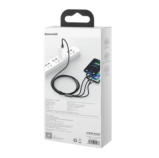 USB A - micro USB / USB-C / Lightning kaabel
