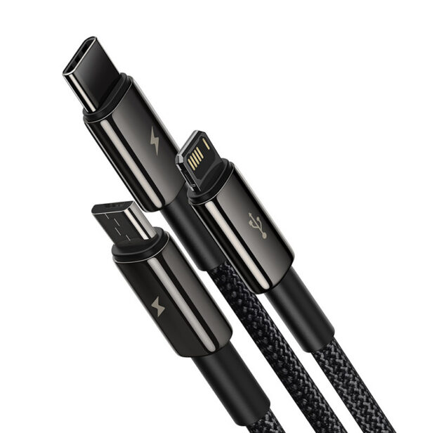 USB A - micro USB / USB-C / Lightning kaabel