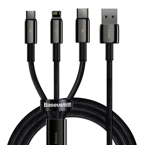 USB A - micro USB / USB-C / Lightning kaabel