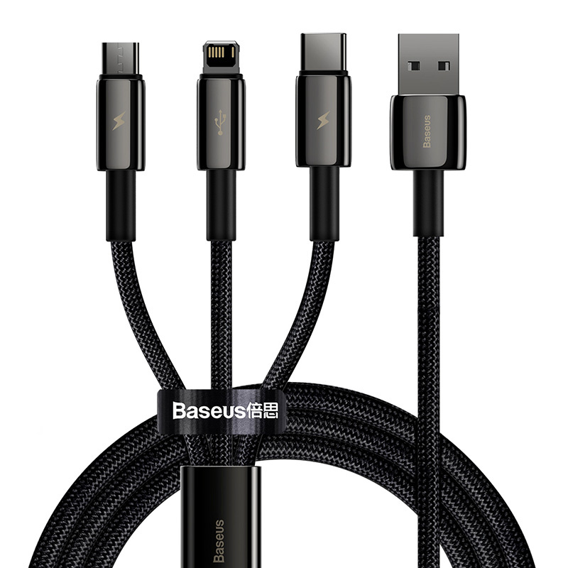 USB A – micro USB / USB-C / Lightning kaabel