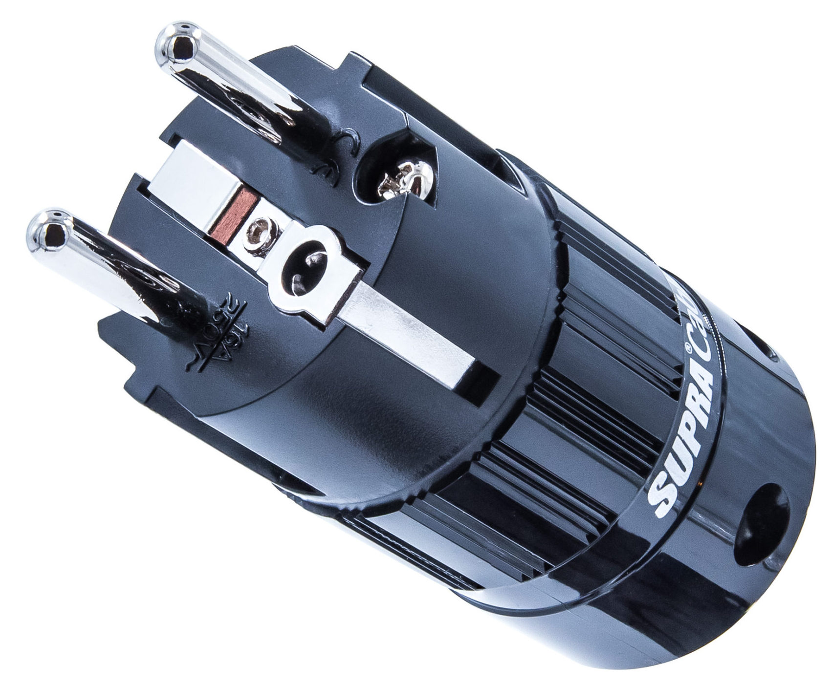 MAINS PLUG SCHUKO RH-EU BLACK toitepistik