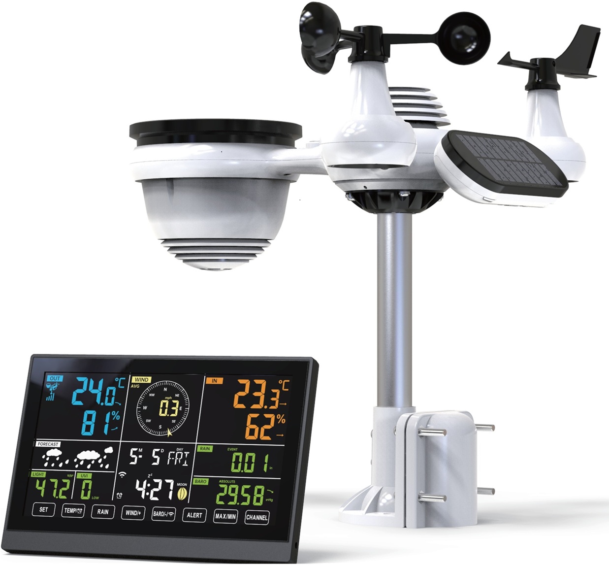 Värvilise ekraaniga WiFi ilmajaam